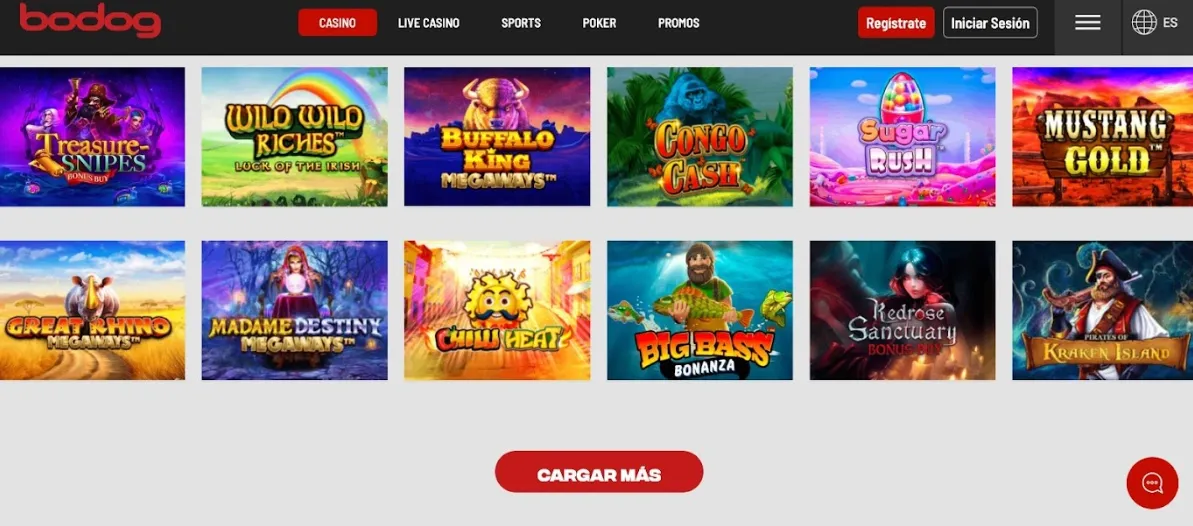 Los juegos de Bodog están en constante actualización Juegos Bodog casino